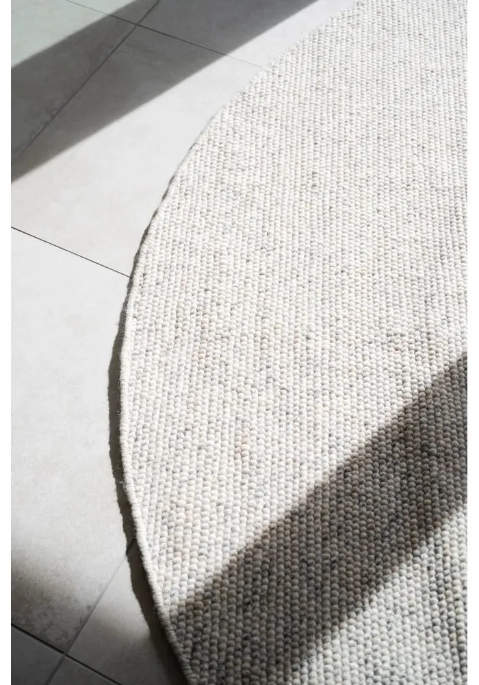 Tappeto rotondo in lana grigio chiaro ø 250 cm Auckland - Rowico