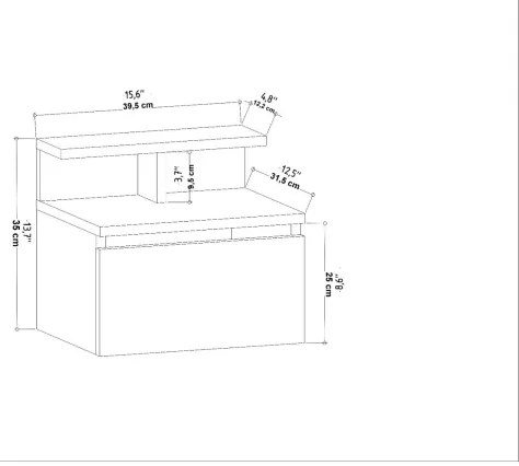 Comodino NOVEN antracite