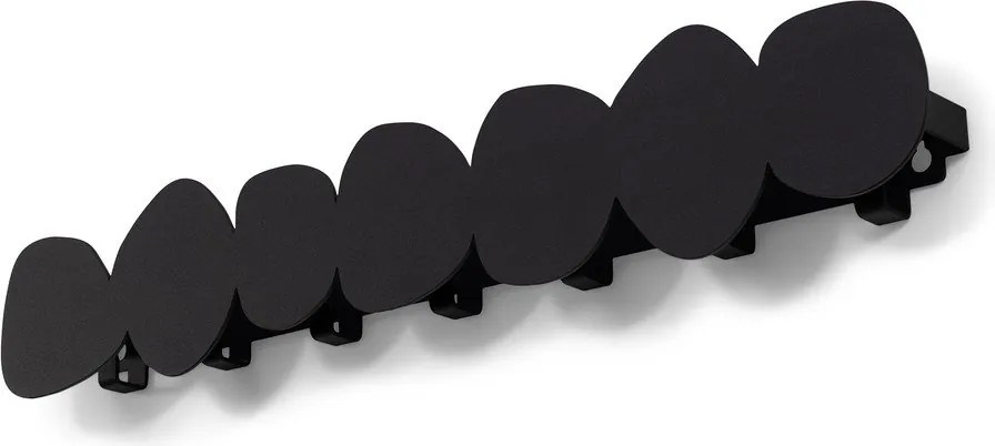 Attaccapanni da parete nero in metallo con scaffale 80 cm Tumulo – Spinder Design