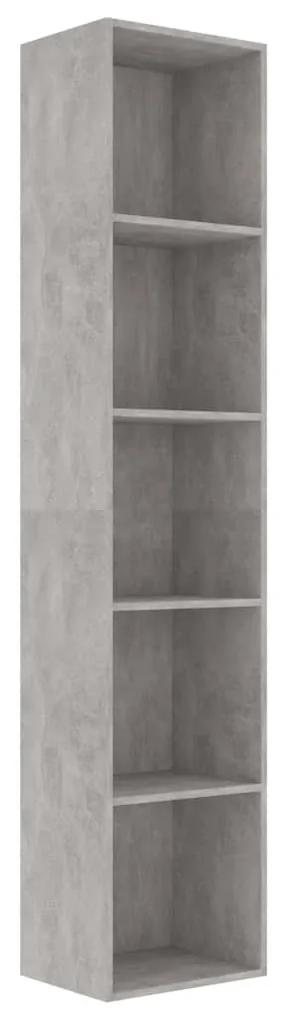 Libreria grigio cemento 40x30x189 cm in truciolato
