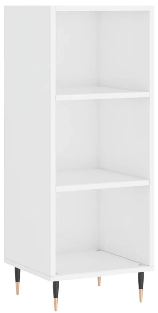 Credenza 34,5x34x180 cm in legno multistrato bianco lucido