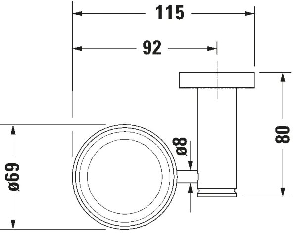 Duravit 99204600 - Portaspazzolini da parete D-CODE, lato destro, nero opaco