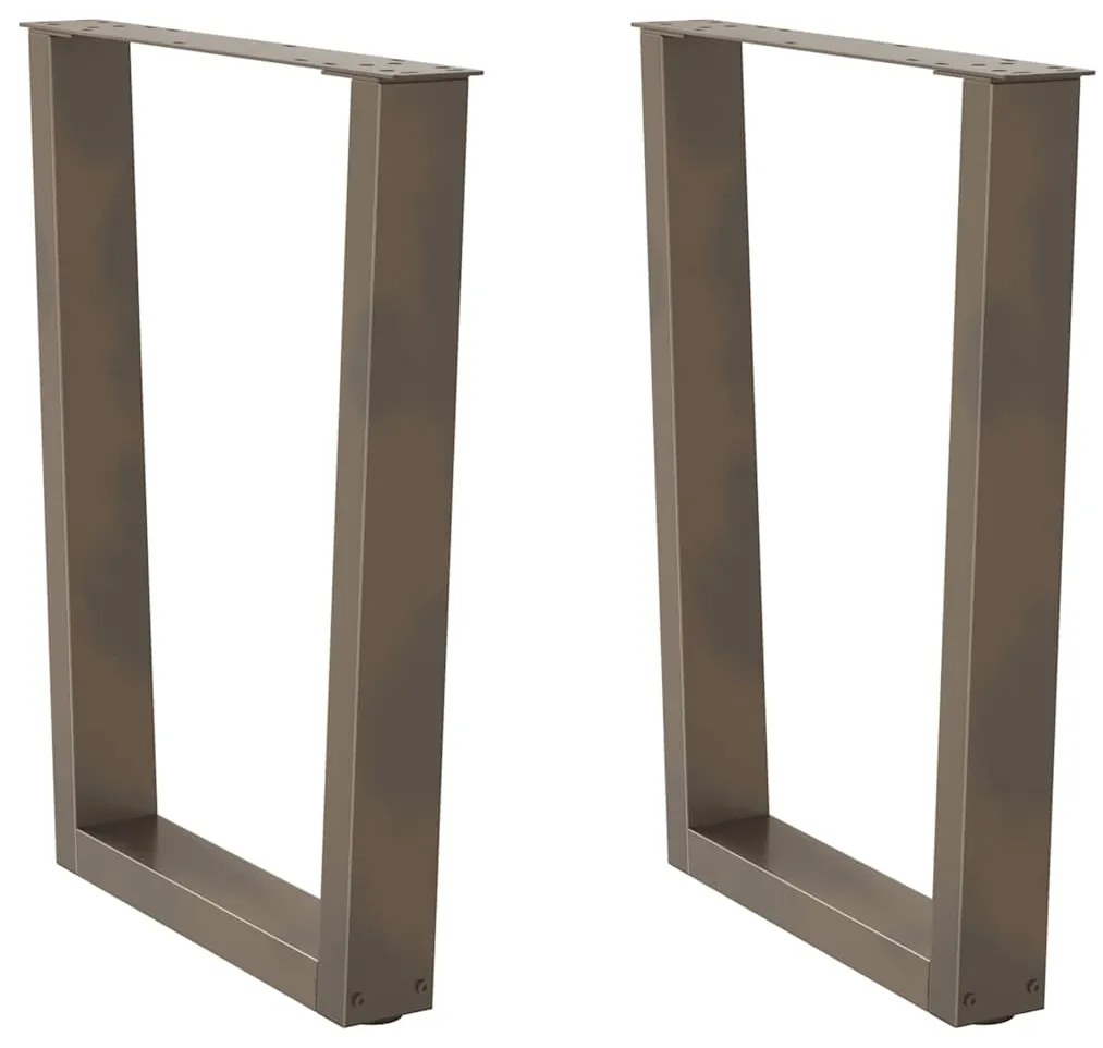Gambe Per Tavolo Pranzo A V 2pz Naturale 70x(72-73,3)cm Acciaio /