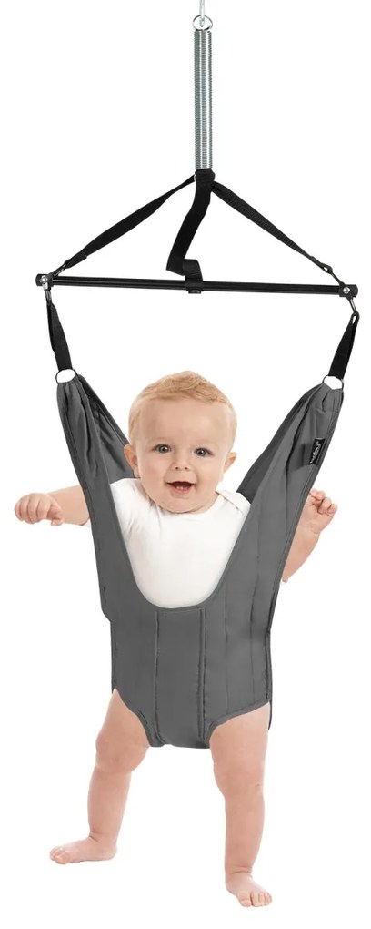 Costway Altalena jumper per porta con bretelle elastiche regolabili, Altalena per bambini 6-12 mesi Grigio