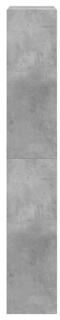 Scarpiera Grigio Cemento 60x21x125,5 cm in Legno Multistrato
