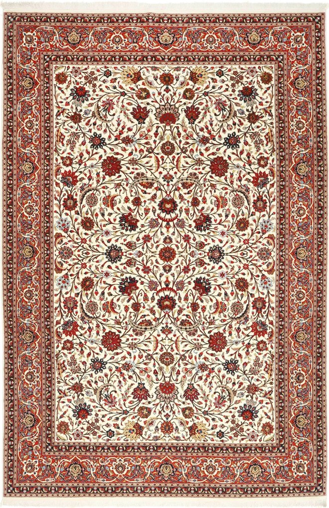Isfahan Tappeto persiano 300x200 Rosso (Iran) Annodato A Mano
