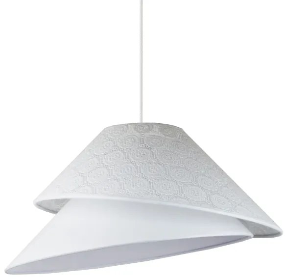 Duolla - Lampadario a sospensione con filo COCO 1xE27/40W/230V diametro 50 cm bianco