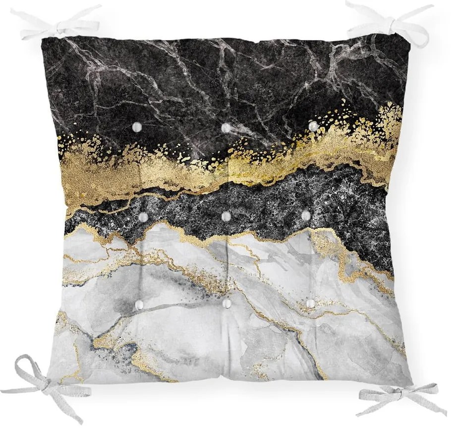 Cuscino per sedia in marmo nero oro, 40 x 40 cm - Minimalist Cushion Covers