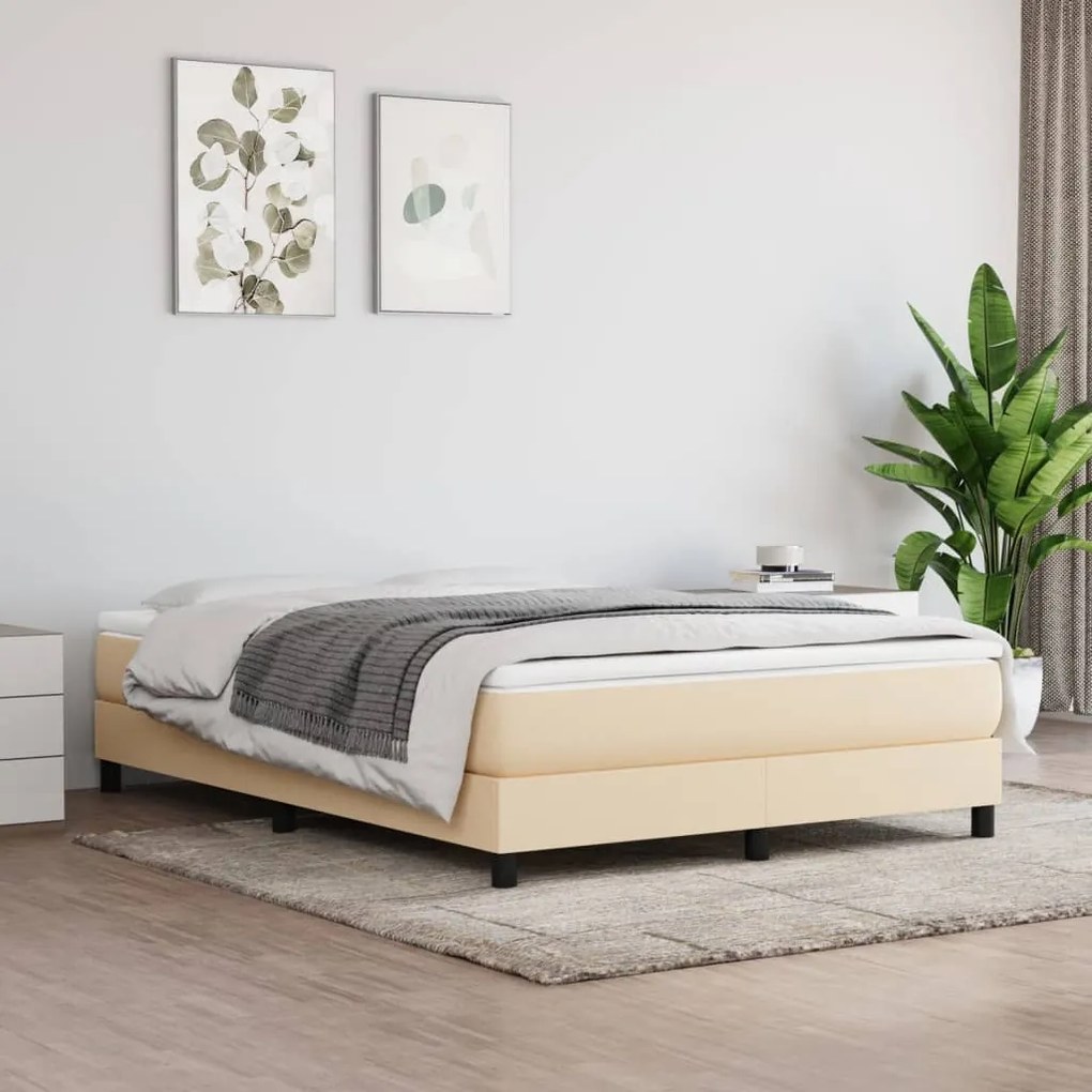 Materasso A Molle Insacchettate Cream 140x190x20 Cm İn Tessuto /