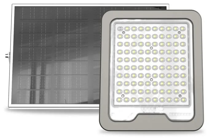 Faro LED Solare 100W IP66, Telecomando Incluso 1.500 lumen - SERIE PRO Colore  Bianco Naturale 4.000K