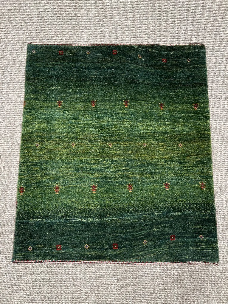 Loribaft Tappeto persiano 80 x 70 Verde (Iran) Annodato A Mano
