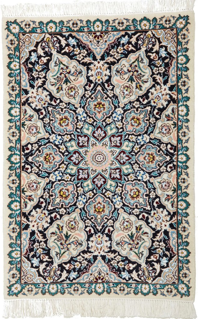 Nain Tappeto 90x60 (Iran) Annodato A Mano