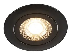 Set di 5 faretti a incasso moderni neri con LED dimmerabile a 3 livelli - Mio