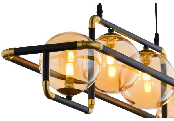 Jupiter 1983 - Lampadario a sospensione con filo ZAFRA 4xG9/10W/230V nero/beige