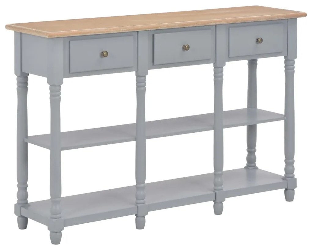 Tavolo Consolle Grigio 120x30x76 Cm İn Mdf /