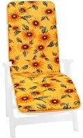 Cuscino Sdraio Poltrona Morbido Girasoli Copri Lettino Relax Pieghevole Made In Italy Giallo