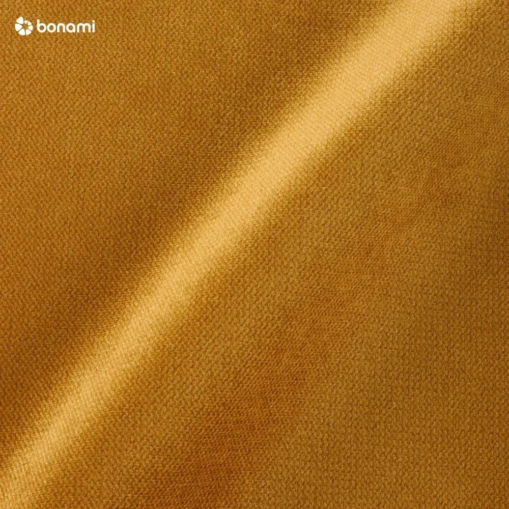 Divano letto angolare in velluto giallo (angolo destro) Lofty Lilly - Miuform