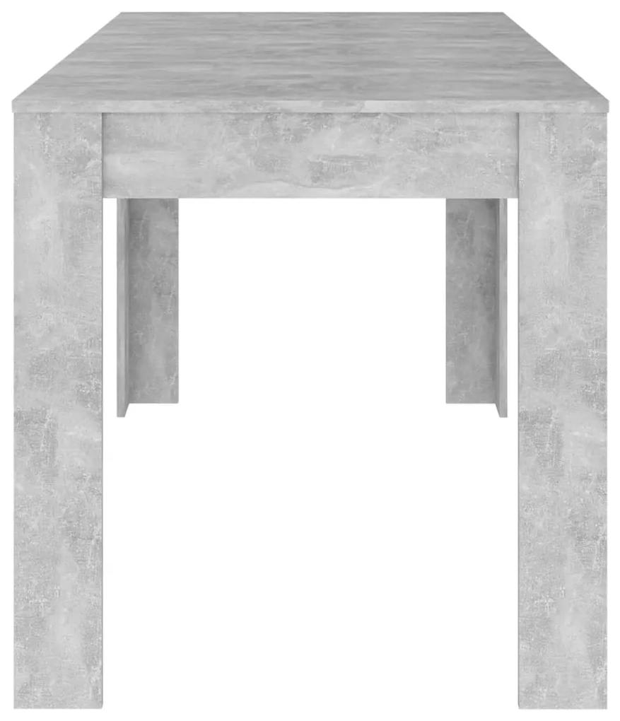 Tavolo da pranzo grigio cemento 140x74,5x76cm legno multistrato