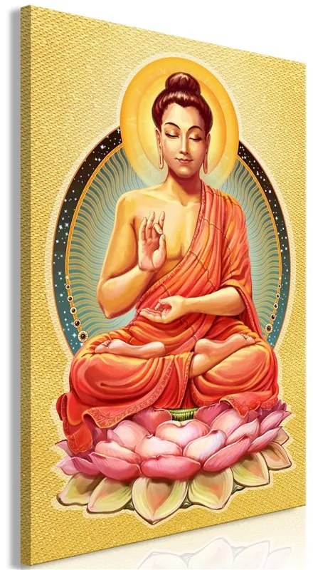 Quadro  Peace of Buddha (1 Part) Vertical  Colore Giallo, Dimensioni e Misure 80x120