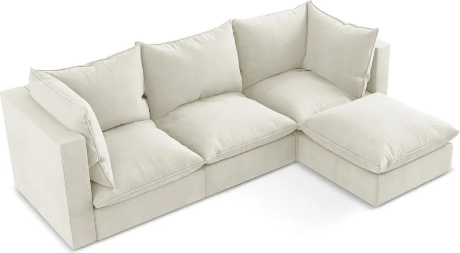 Divano angolare beige (con penisola a destra/con chaise lounge) Manao – Makamii