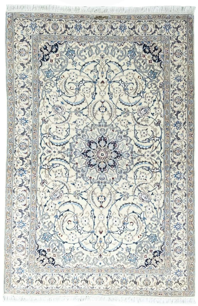 Nain Tappeto persiano 130x200 Beige (Iran) Annodato A Mano