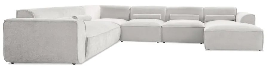 Divano angolare componibile color crema (con penisola a sinistra/a forma di "U") Flex Felix – Miuform