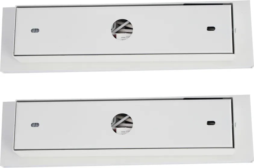 Set di 2 lampade da parete moderne bianche regolabili con USB-C incl. LED - Modric