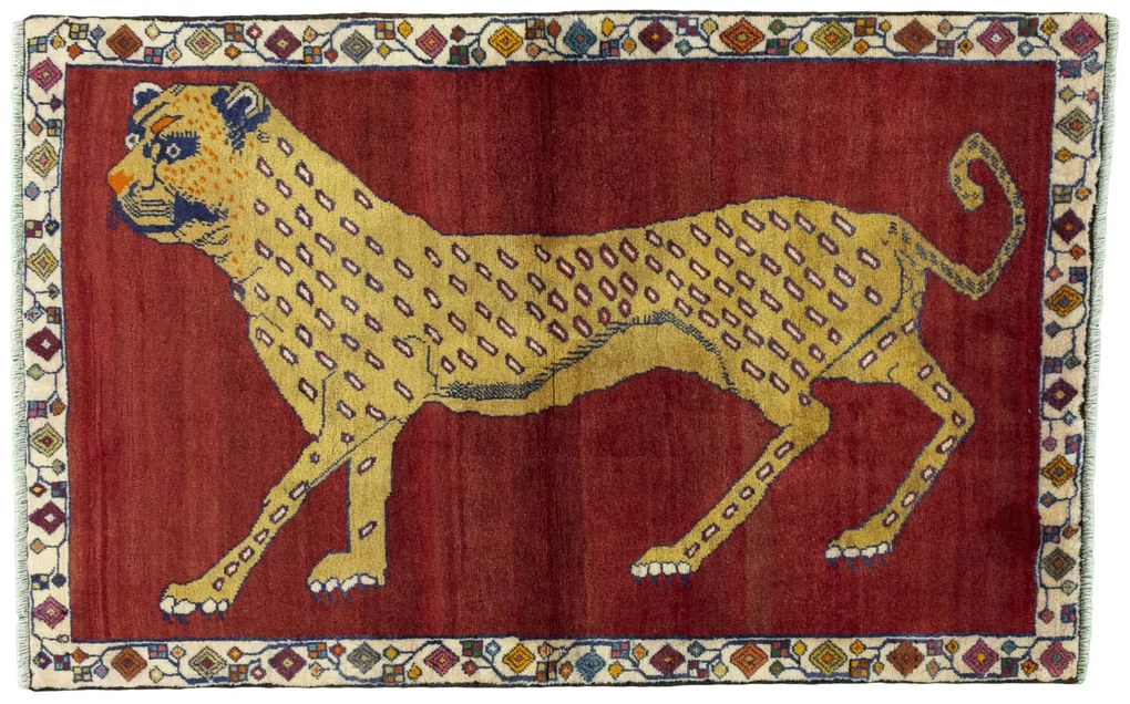 Gabbeh Tappeto 170x110 Rosso (Iran) Annodato A Mano