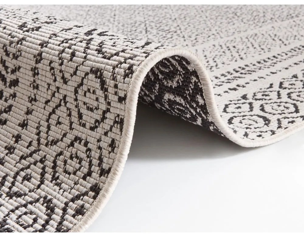 Runner da esterno bianco e nero Berlino, 80 x 250 cm - Ragami