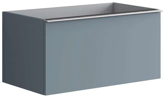Mobile da bagno sotto lavabo L 80 x H 40 x P 45.5 cm indaco laccato, 2 cassetti Pixel plain