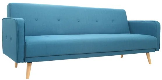 Divano letto scandinavo 3 posti blu anatra ULLA