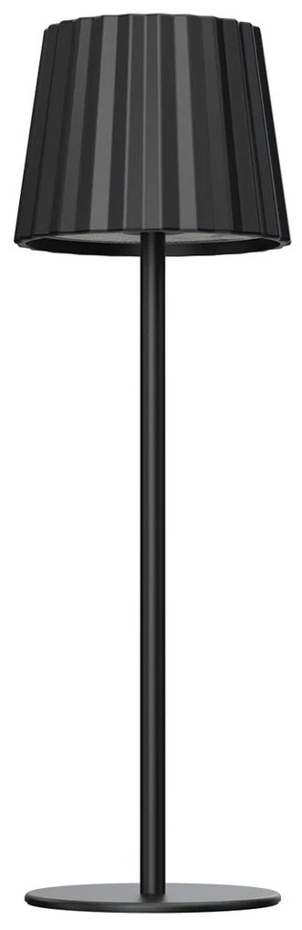 Lampada da Tavolo Ricaricabile 2.2W IP54 CCT Dimmerabile - Nero Rigato