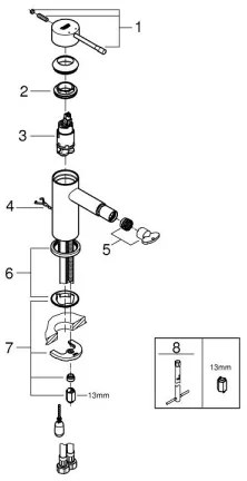 GROHE 32934001 - Miscelatore per bidet ESSENCE DN 15 cromo lucido
