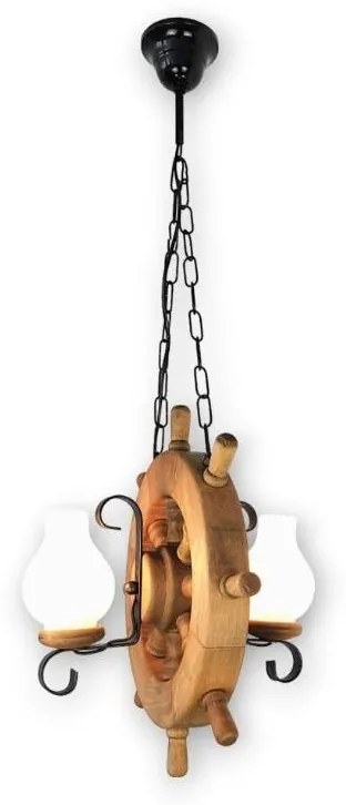 Brilagi - Lampadario a sospensione con catena TIMONA 2xE14/40W/230V faggio