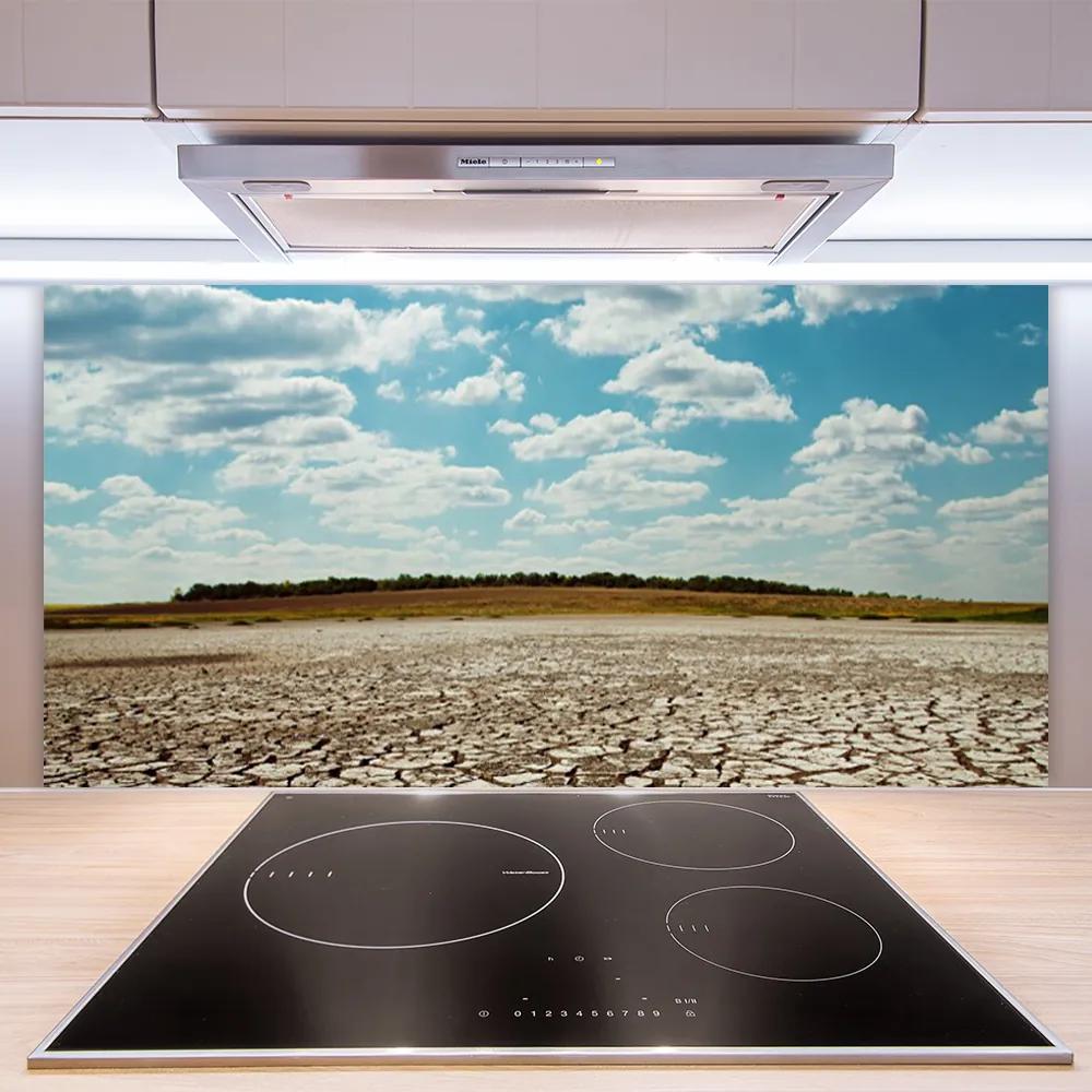 Rivestimento parete cucina Paesaggio di sabbia del deserto 100x50 cm