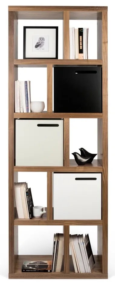 Libreria marrone effetto noce 70x198 cm Berlin - TemaHome