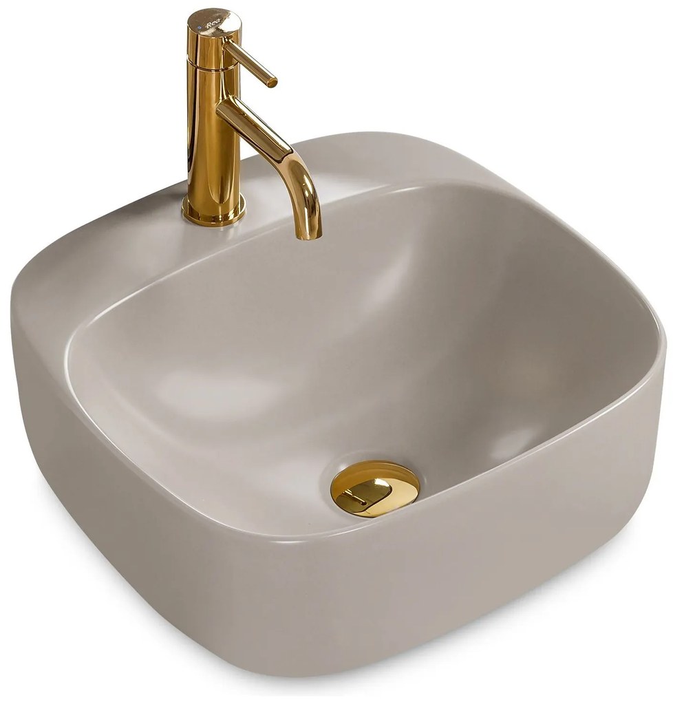 Lavabo da appoggio Rea Luiza 42 Grey MAT