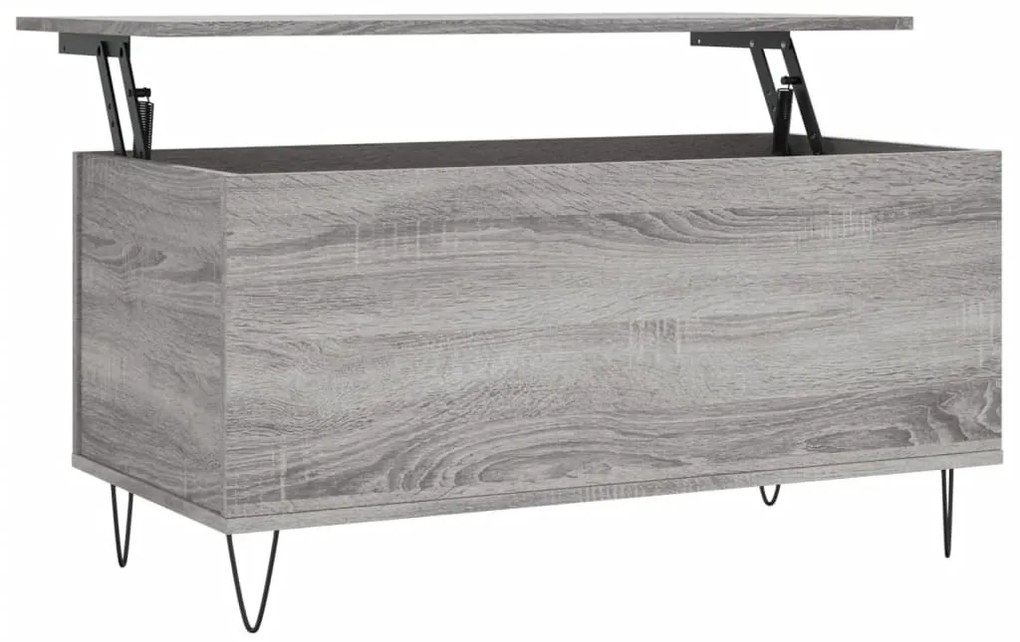 Tavolino salotto grigio sonoma 90x44,5x45 cm legno multistrato