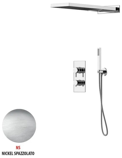 Kit incasso doccia Soffio C/GBOX nickel spazzolato