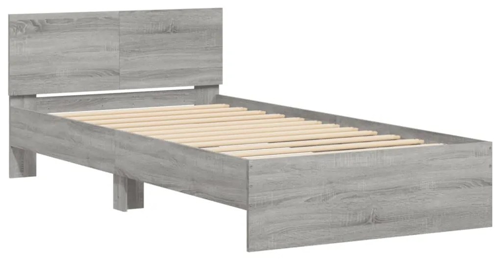 Giroletto testiera grigio sonoma 100x200 cm legno multistrato