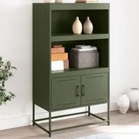 Credenza Verde Oliva 68,5x38,5x123,5 cm in Acciaio 846504