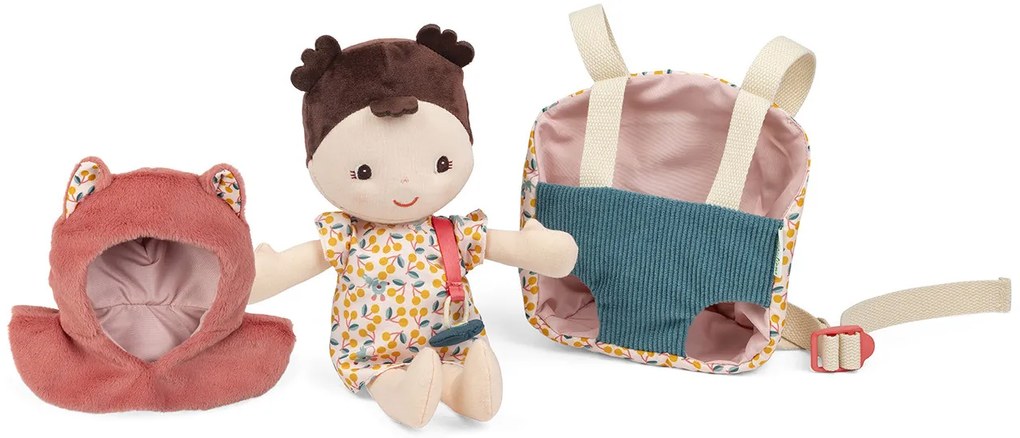Lilliputiens - Bambola di stoffa Jeanne e marsupio porta-bebè
