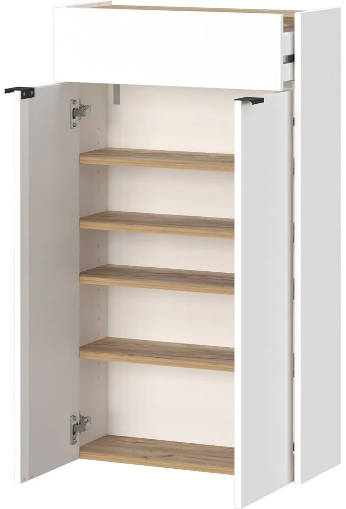 Armadietto bianco con effetto rovere 56x97x22 cm Ameca – Germania