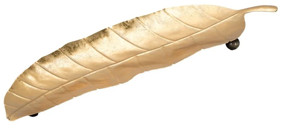 Vassoio decorativo in metallo 11x38 cm Foglia - Mauro Ferretti