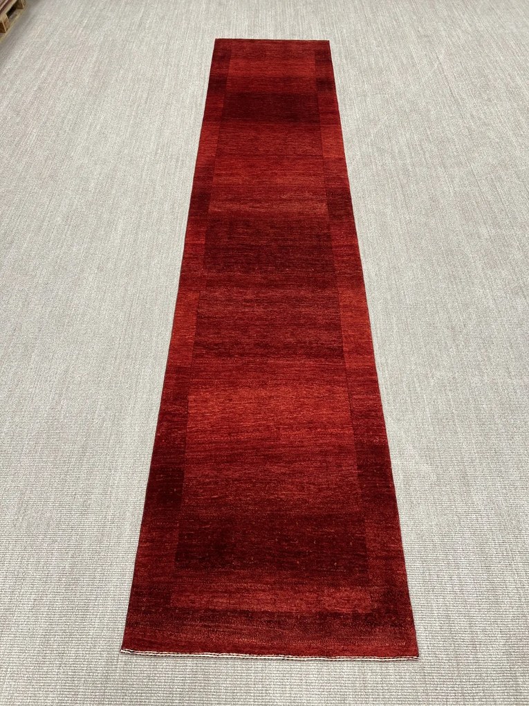 Loribaft Tappeto persiano 90x440 Rosso (Iran) Annodato A Mano