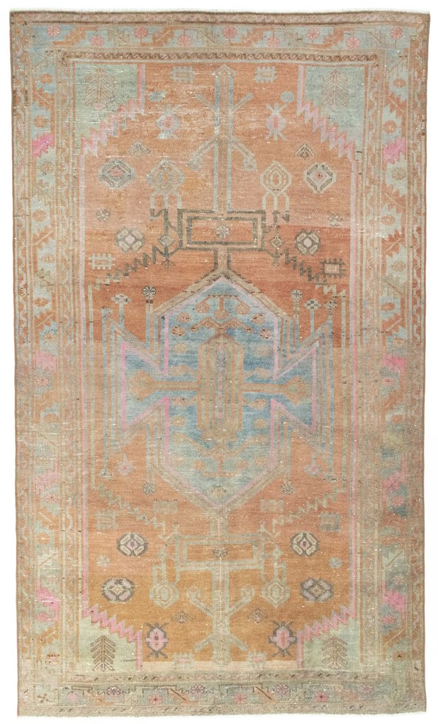 Hamedan Tappeto 160 x 280 Rosso (Iran) Annodato A Mano