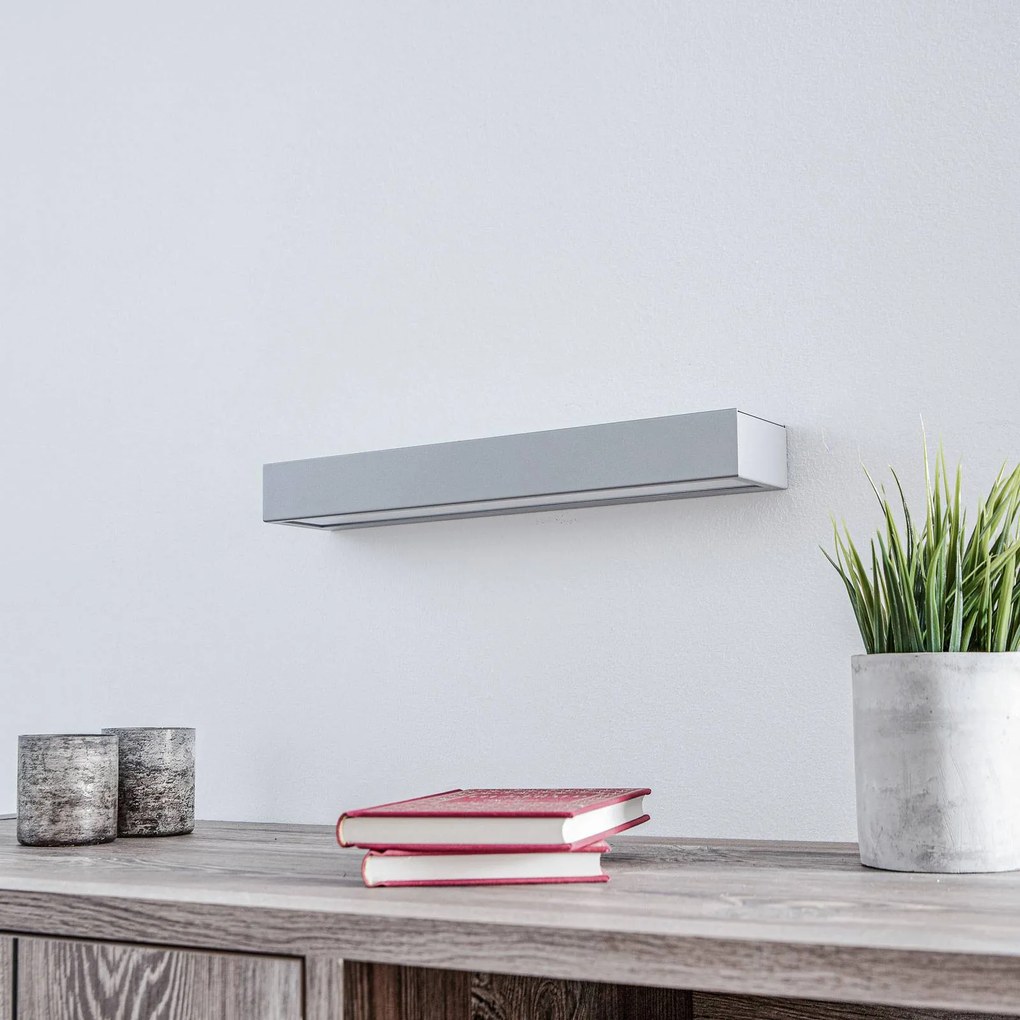 MCJ Applique a LED Mera, larghezza 40 cm, alluminio, 3.000 K