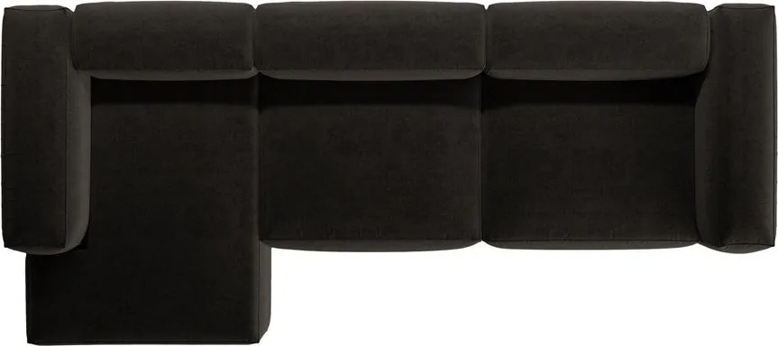 Divano angolare nero (con penisola a sinistra/con chaise lounge) Bergamo – Cosmopolitan Design