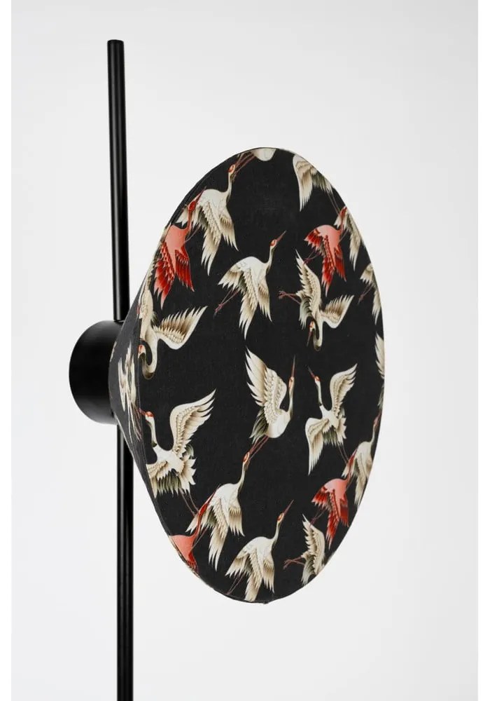 Lampada da terra nera con paralume in tessuto (altezza 158 cm) Jaylee - White Label