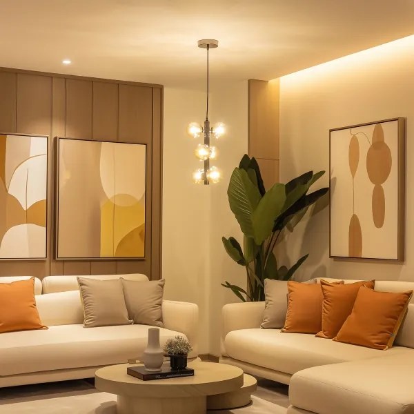 Brilagi - Lampadario LED a sospensione con filo MILLA 6xG9/3W/230V cromo lucido/oro